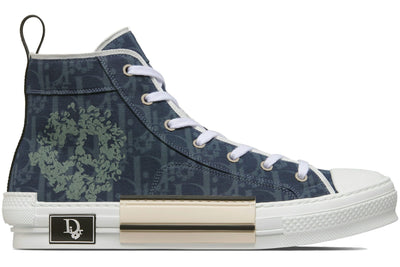 Dior Sneaker B23 High-Top Sneaker Blue Oblique and Peace Sign Dior Tears Denim
