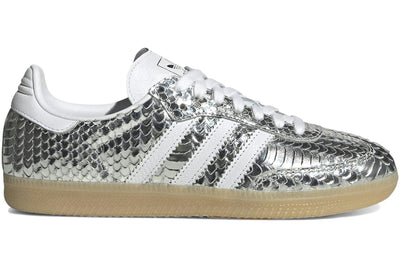 adidas Samba OG Patent Snakeskin Silver Metallic (Women's)
