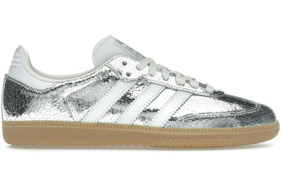 adidas Samba OG Silver Metallic Cracked Leather (Women's)