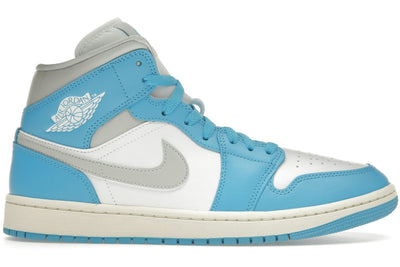 Jordan 1 Mid Dark Powder Blue White Sail Neutral Grey (Women's)