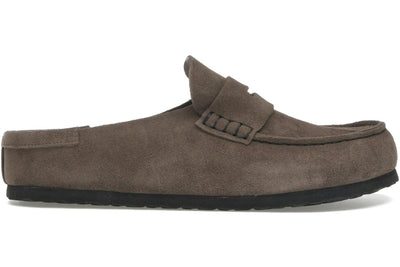 Birkenstock Naples Wrapped Suede Leather Concrete Grey
