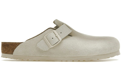 Birkenstock Boston Antique White Suede