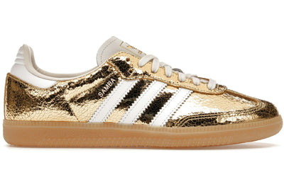 adidas Samba OG Gold Metallic Cracked Leather (Women's)