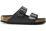 Birkenstock Arizona Birko Flor Black Black Foot Bed