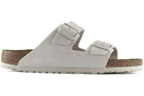 Birkenstock Arizona Soft Footbed Suede Antique White