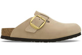 Birkenstock Boston Big Buckle Nubuck Sandcastle