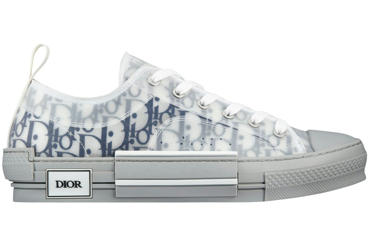 Dior B23 Low White Navy Oblique