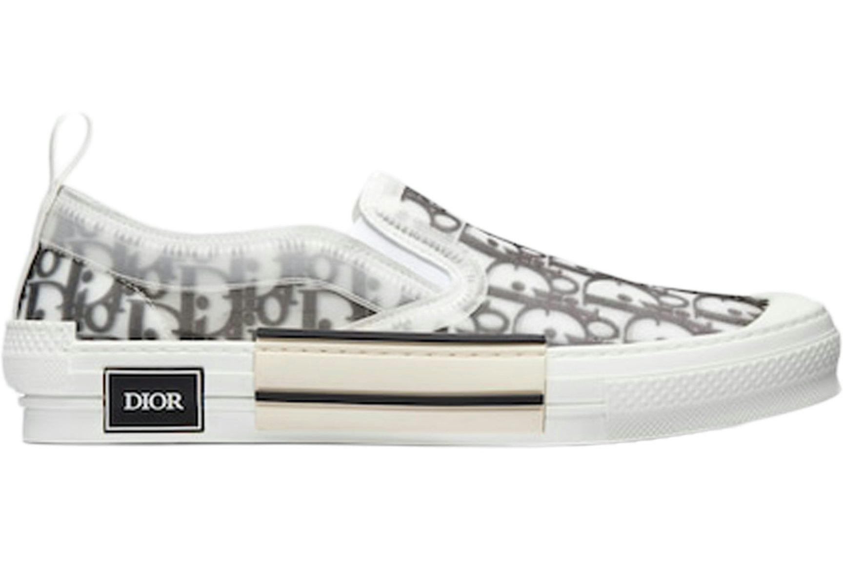 Dior B23 Slip On Black White Dior Oblique Canvas-1