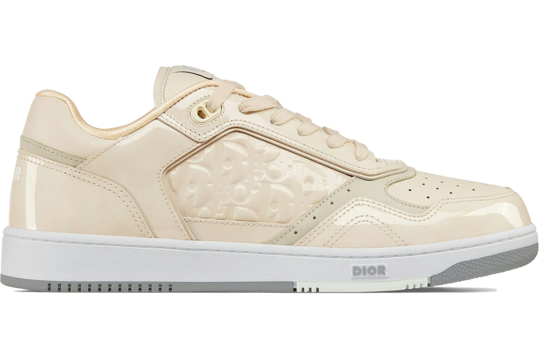 Dior B27 Low Cream Patent Dior Oblique Gravity Embbossed-1