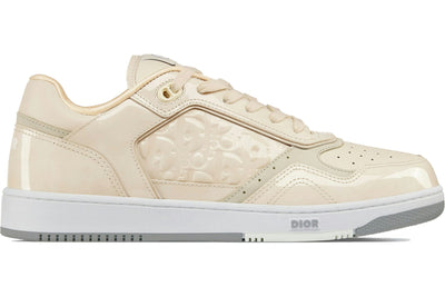 Dior B27 Low Cream Patent Dior Oblique Gravity Embbossed