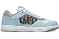Dior B27 Low Light Blue White and Dior Gray Smooth Calfskin with Beige and Black Dior Oblique Jacquard