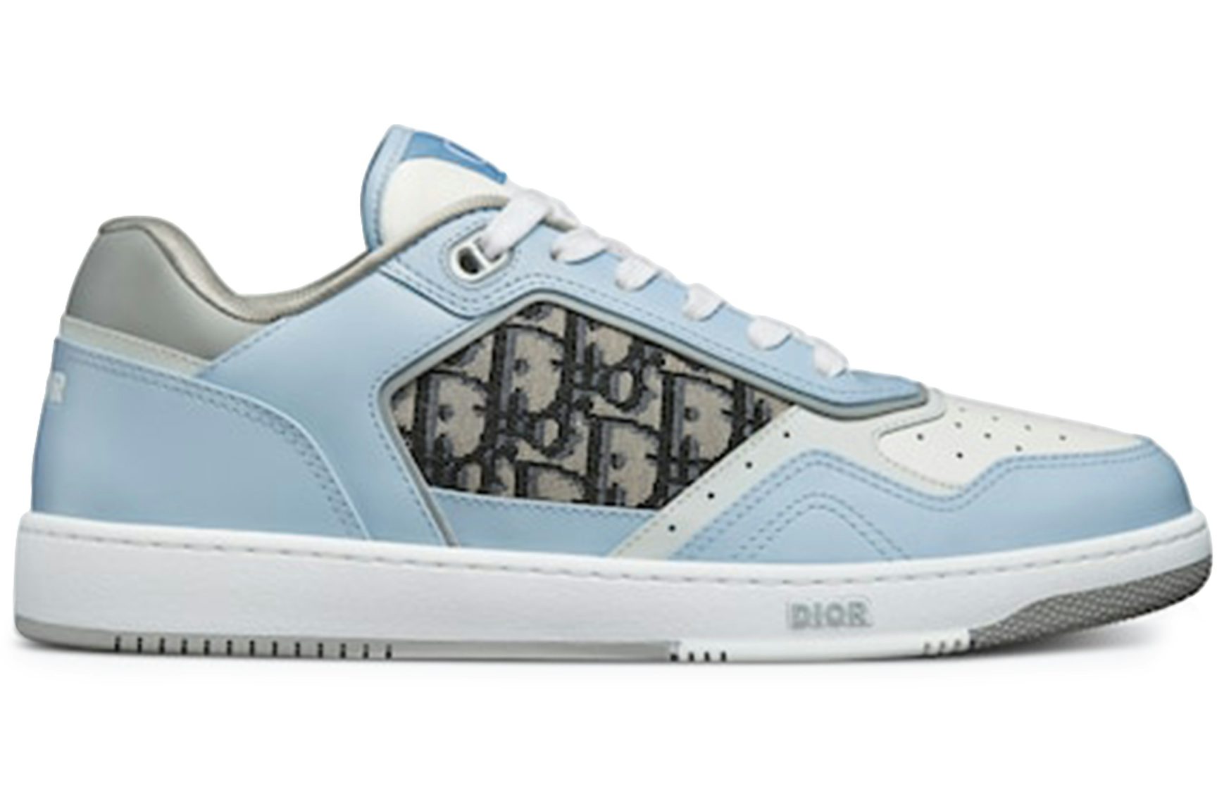 Dior B27 Low Light Blue White and Dior Gray Smooth Calfskin with Beige and Black Dior Oblique Jacquard-1