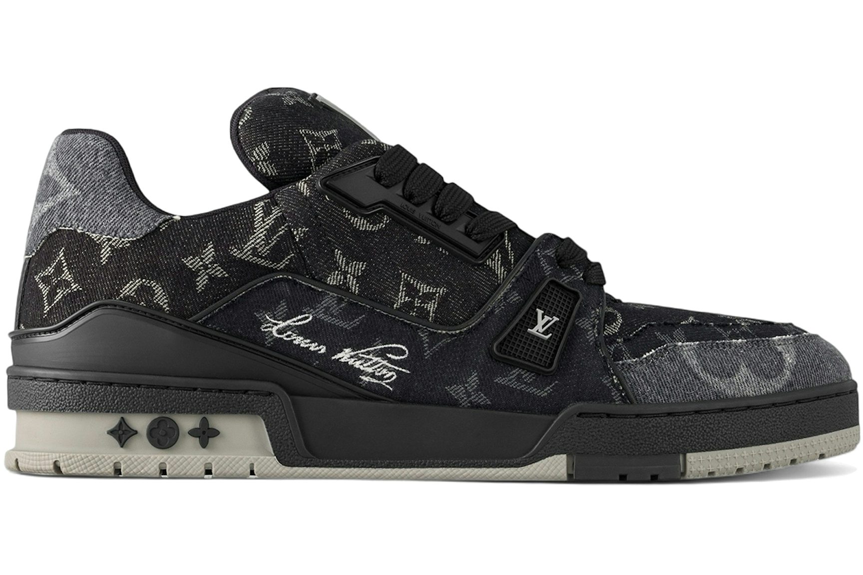 Louis Vuitton LV Trainer Black Monogram Denim-1