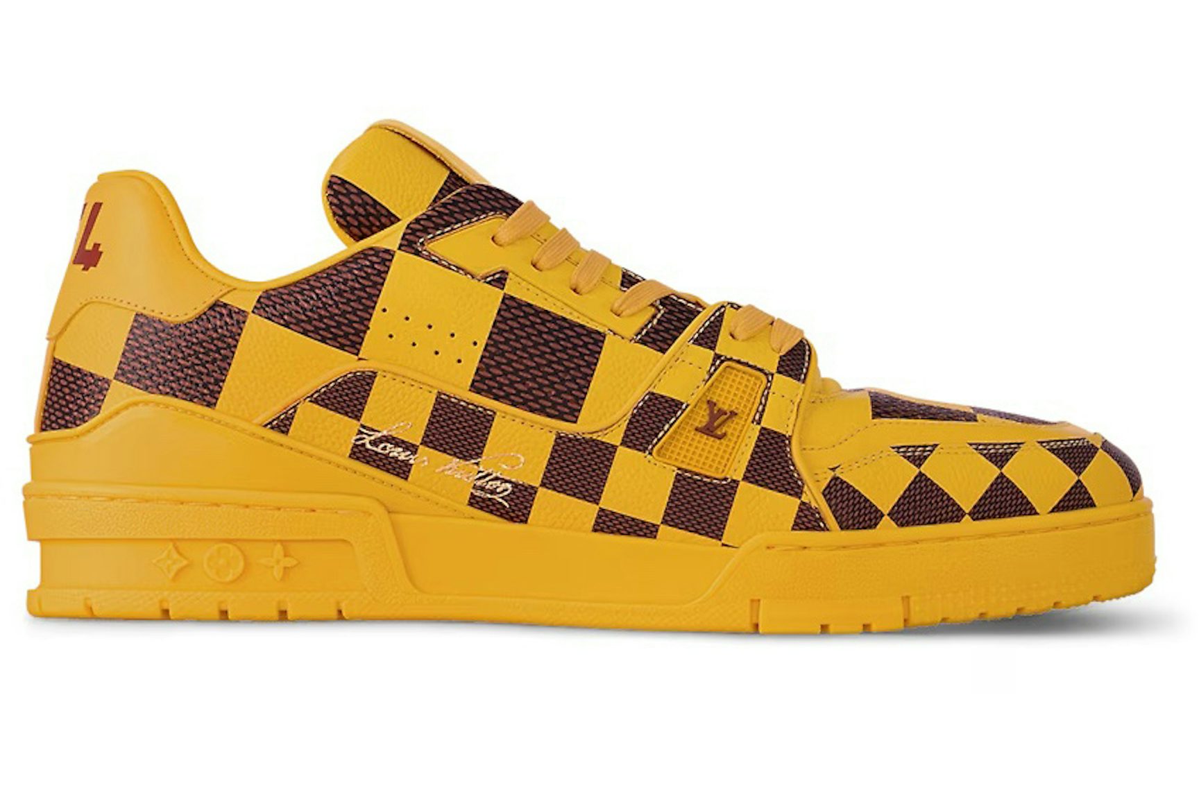Louis Vuitton LV Trainer Sneaker Damier Pop Yellow