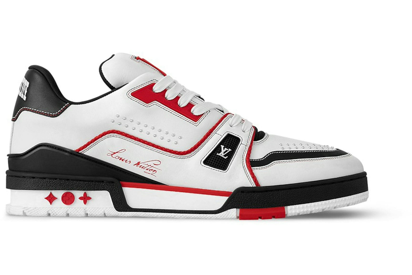 Louis Vuitton LV Trainer White Red Black