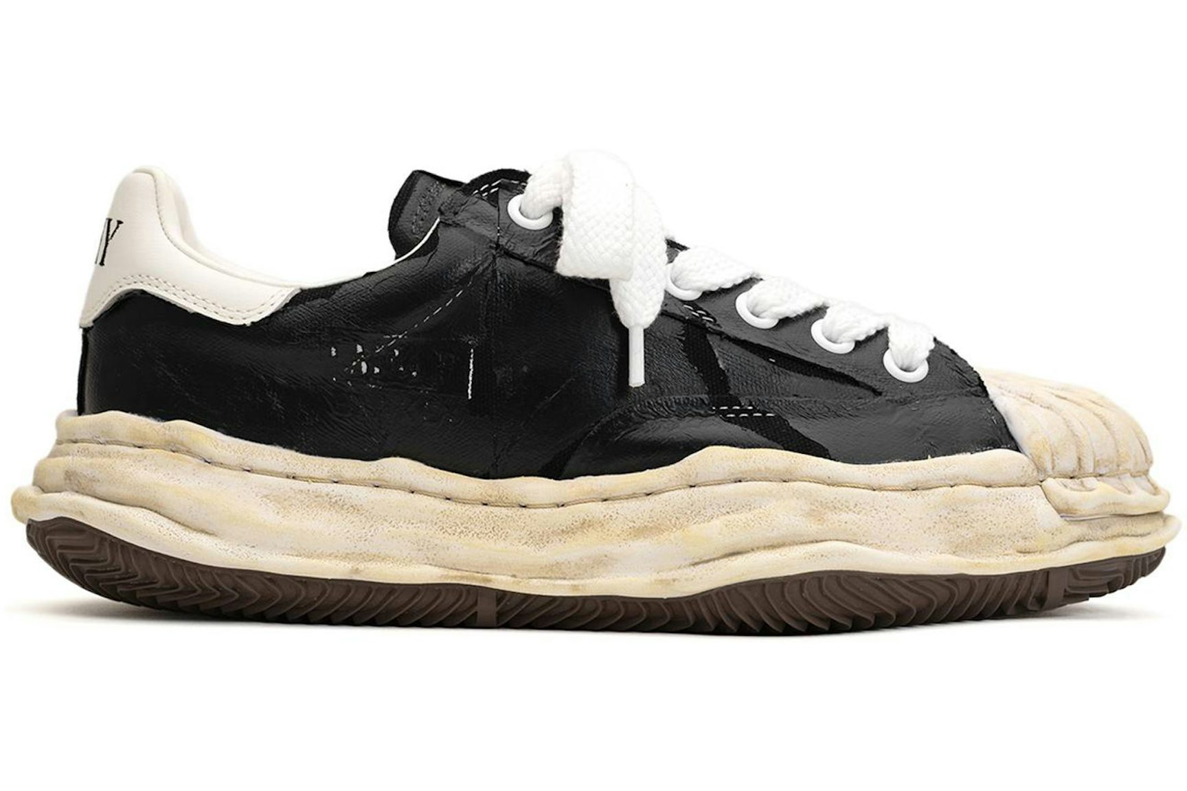 Maison Mihara Yasuhiro Blakey OG Film Attached Canvas Low Black White