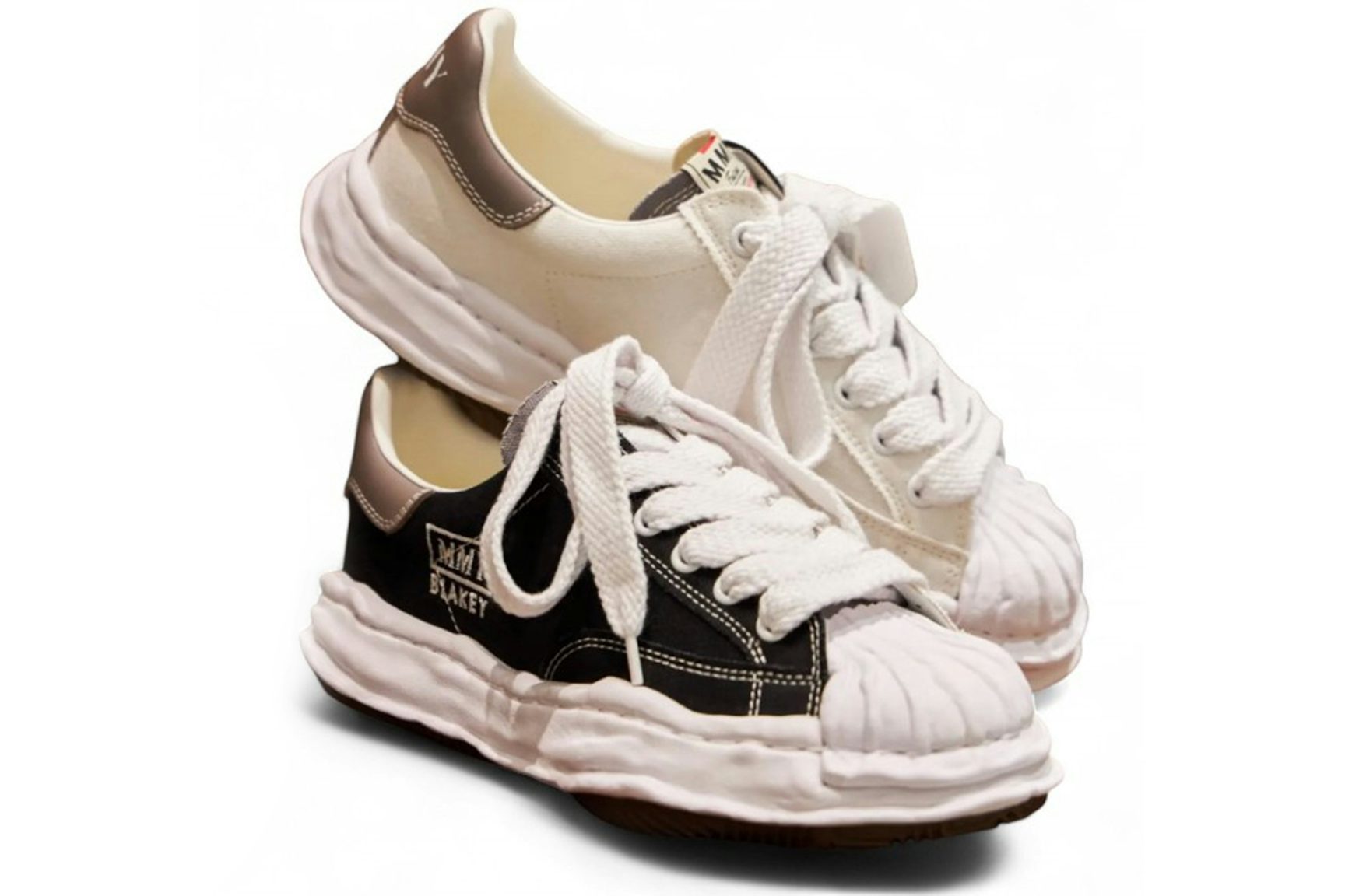 Maison Mihara Yasuhiro Blakey OG Sole Canvas Low 3.0 Black White Grey