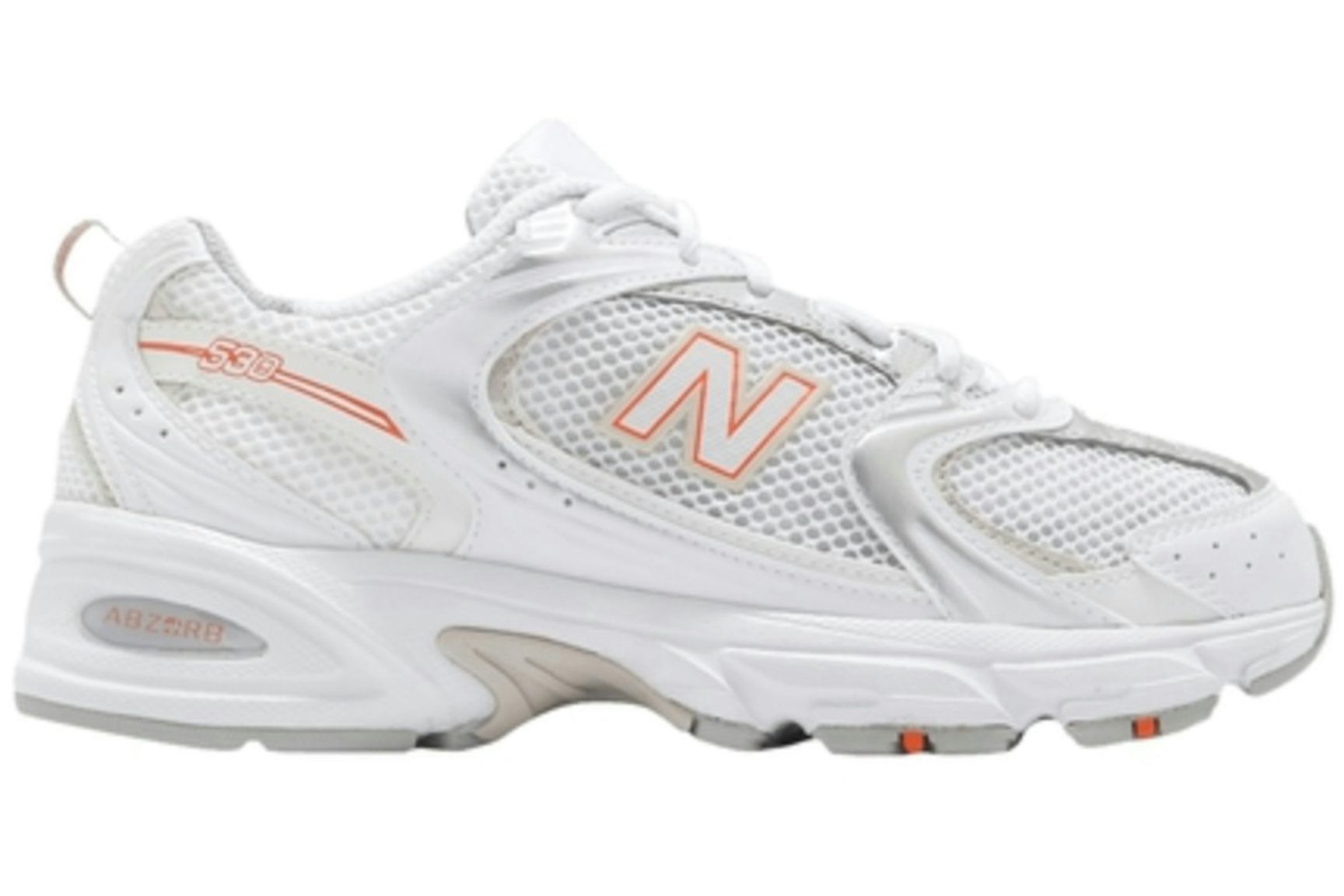 New Balance 530 White Silver Retro Orange