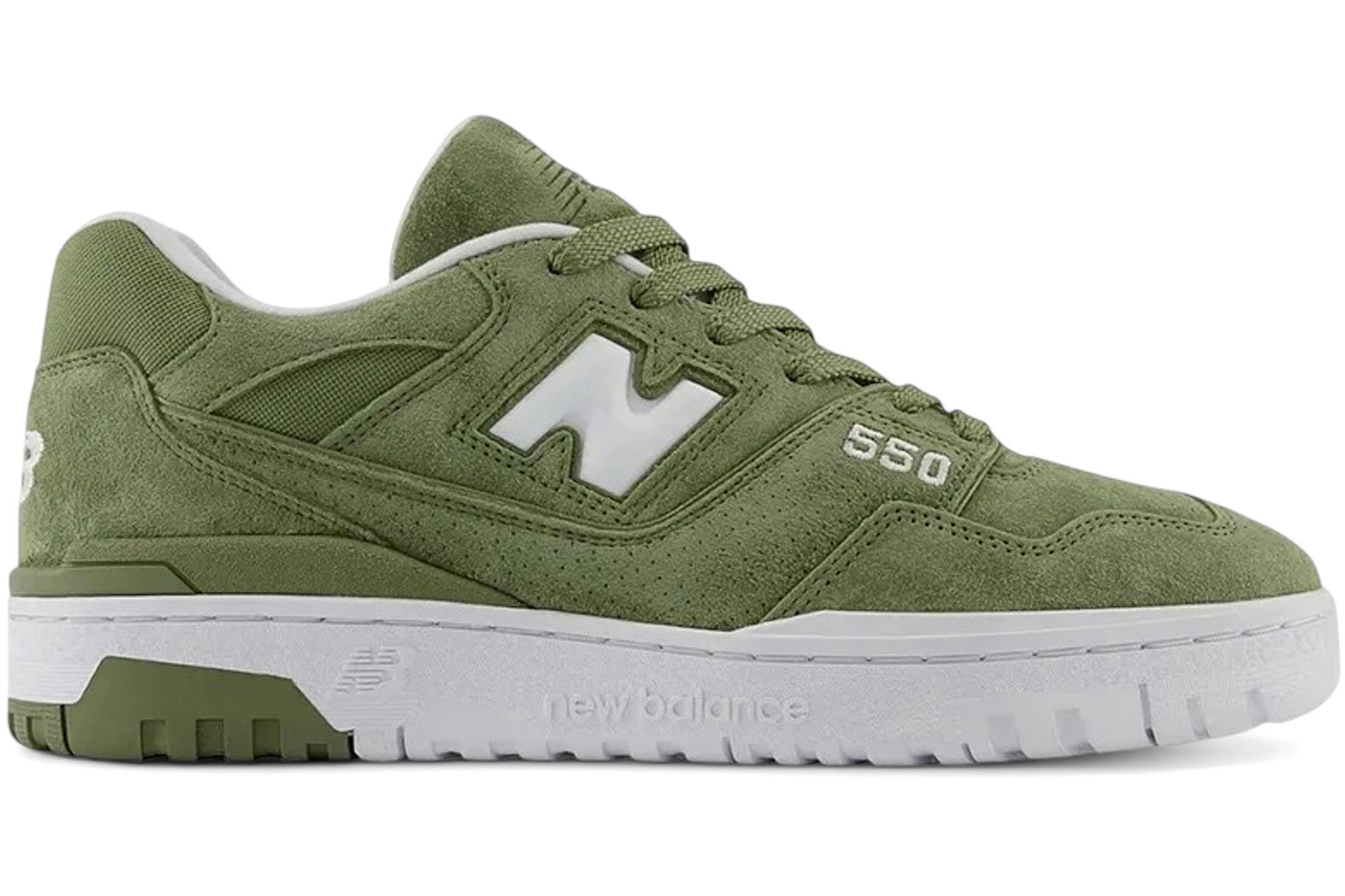 New Balance 550 Dark Olivine White-1
