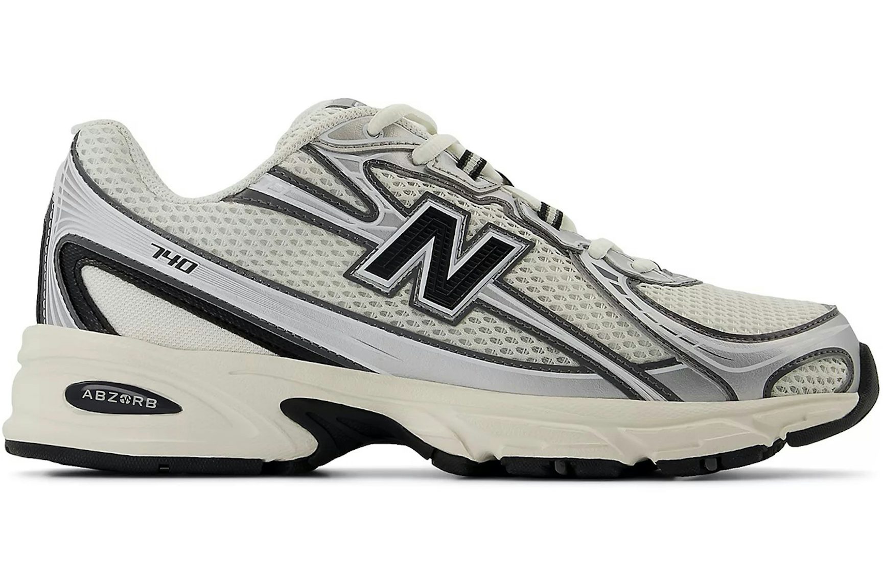 New Balance 740 Sea Salt Black Silver Metallic-1
