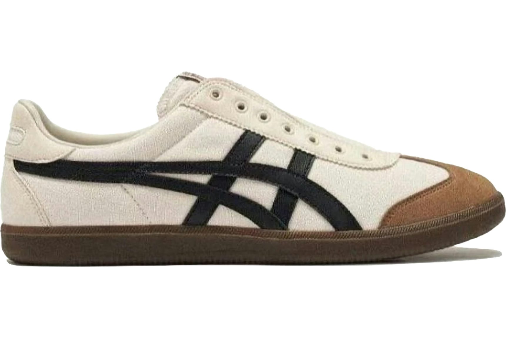 Onitsuka Tiger Tokuten Slip-On White Brown Black-1