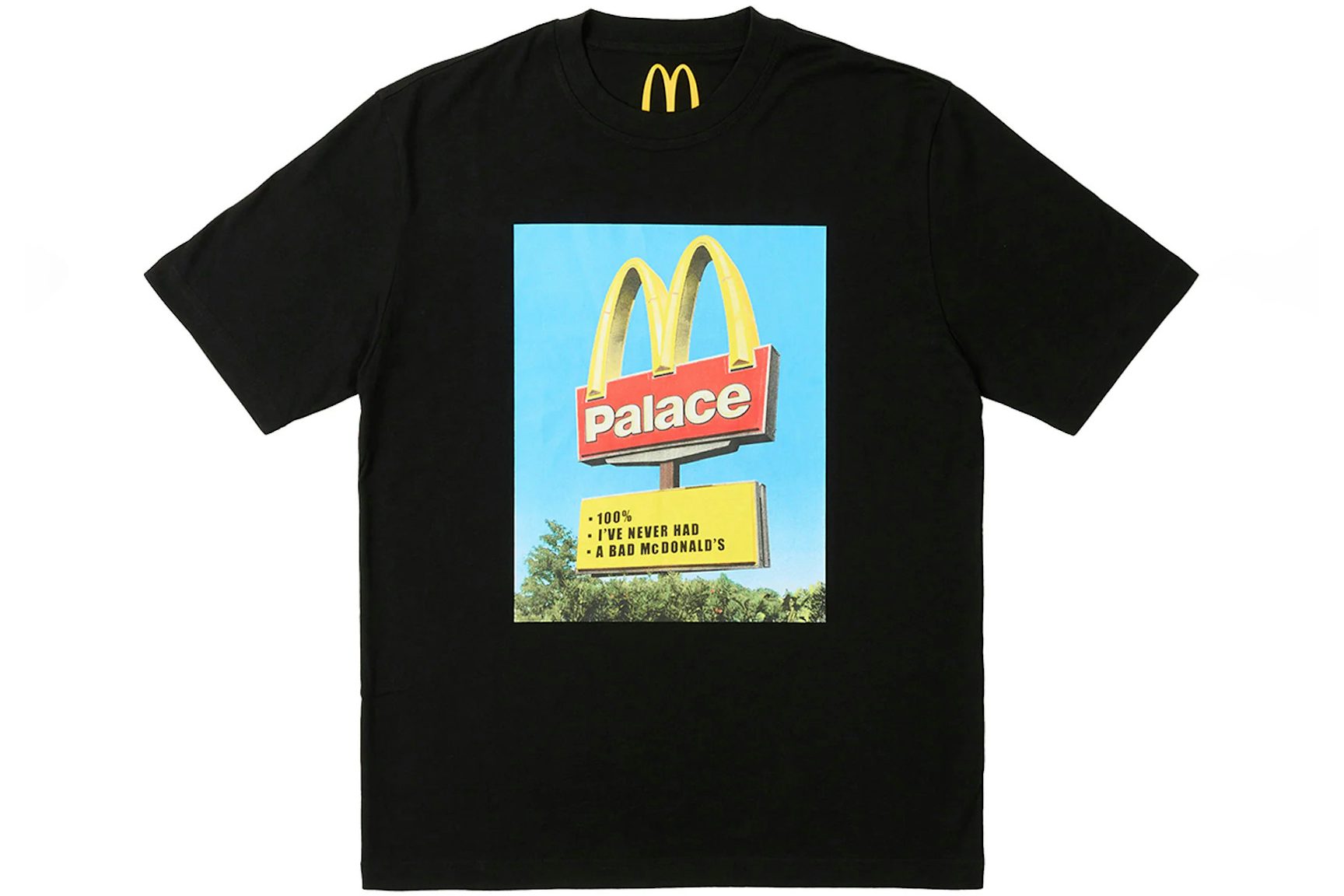 Palace x McDonald's Sign T-shirt Black-1