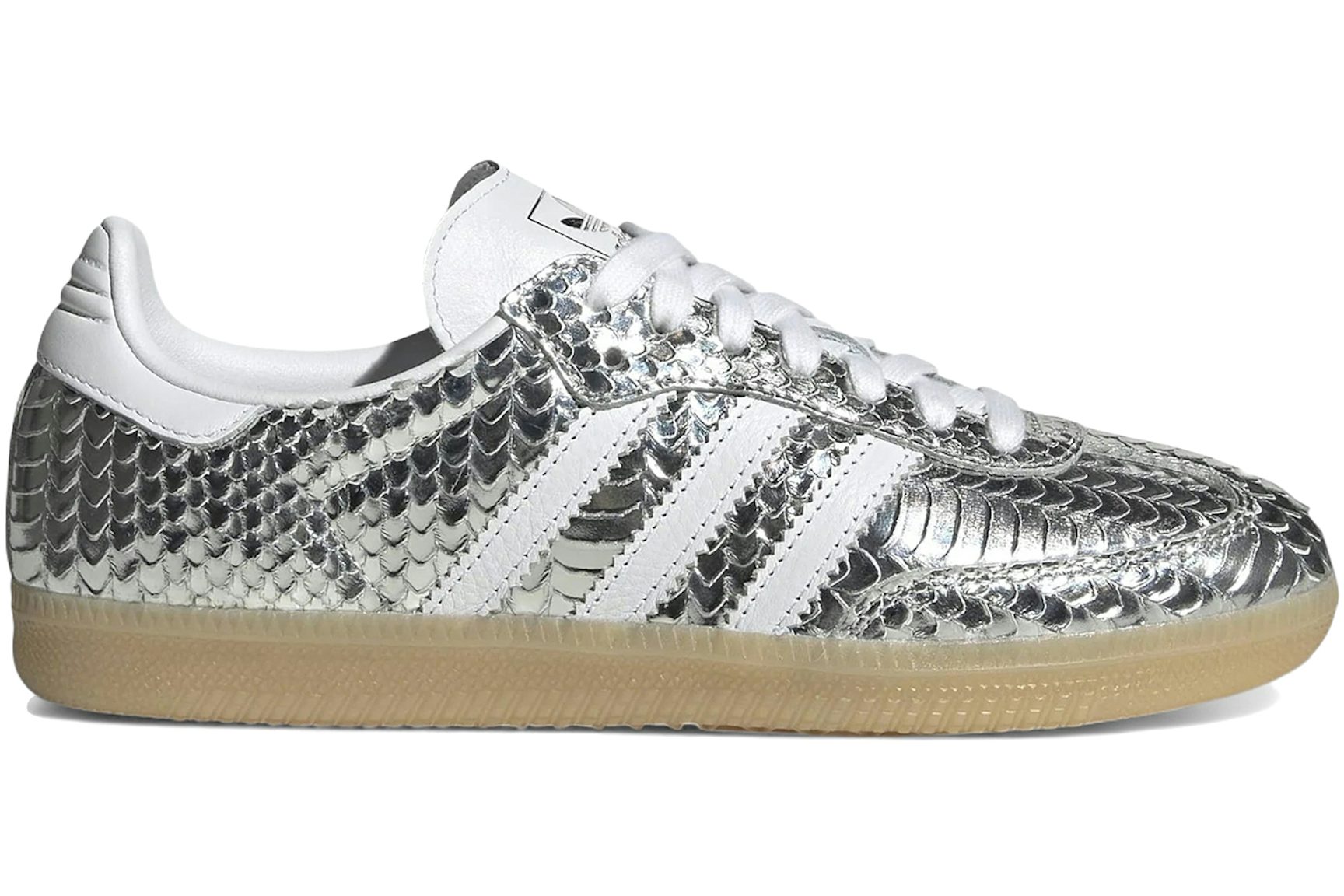 adidas Samba OG Patent Snakeskin Silver Metallic (Women's)-1