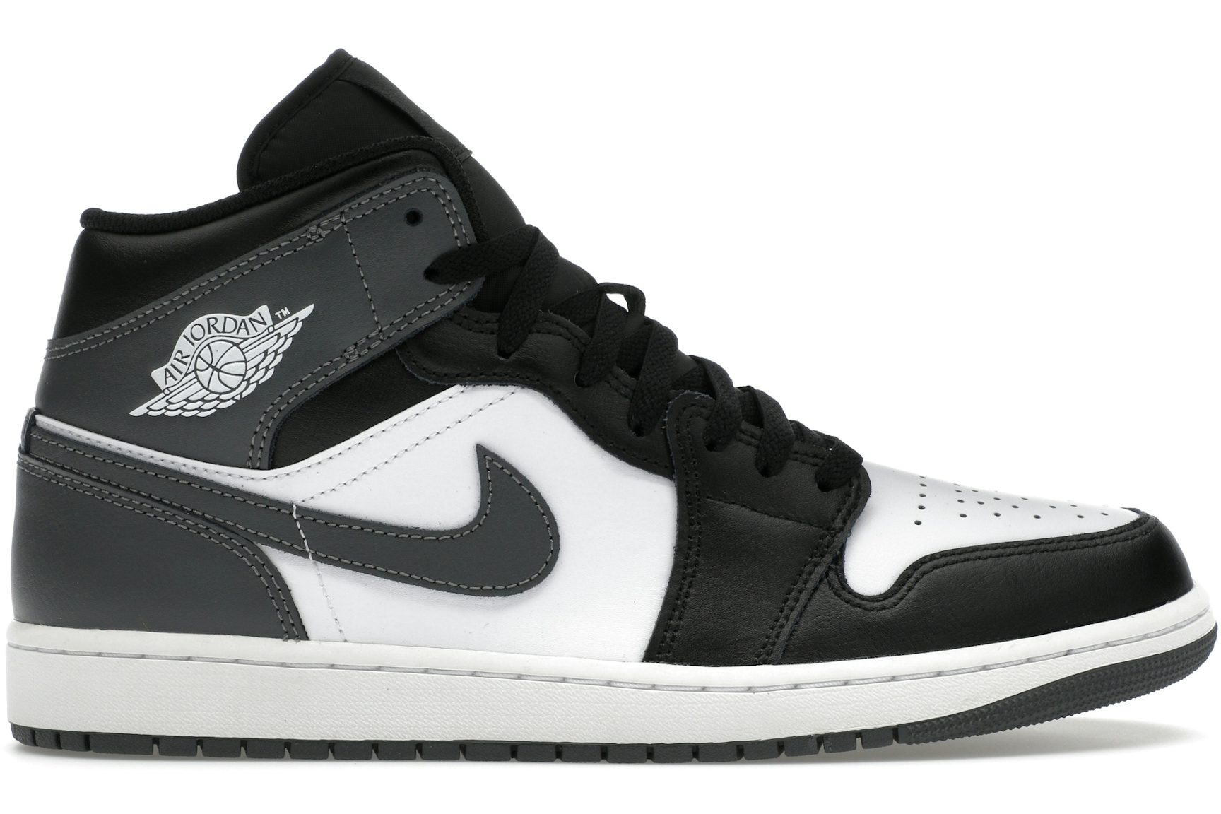 Jordan 1 Mid Black White Iron Grey