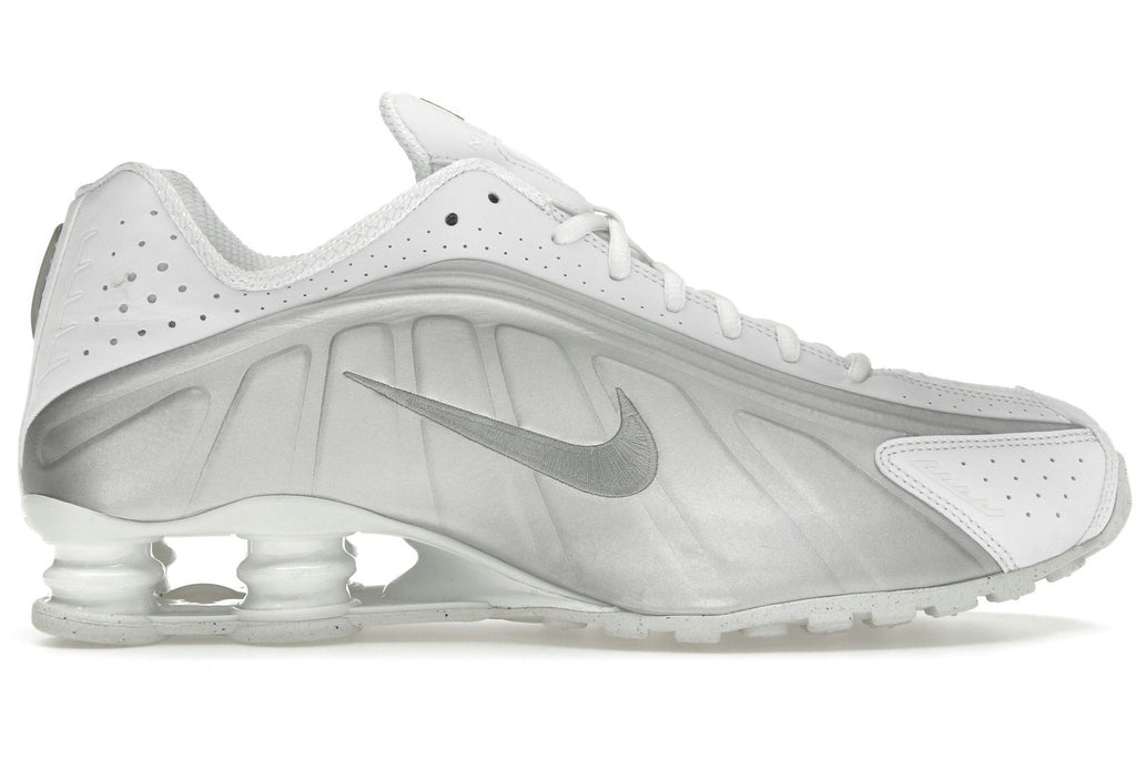 Nike Shox R4 White Bright Crimson Metallic Silver