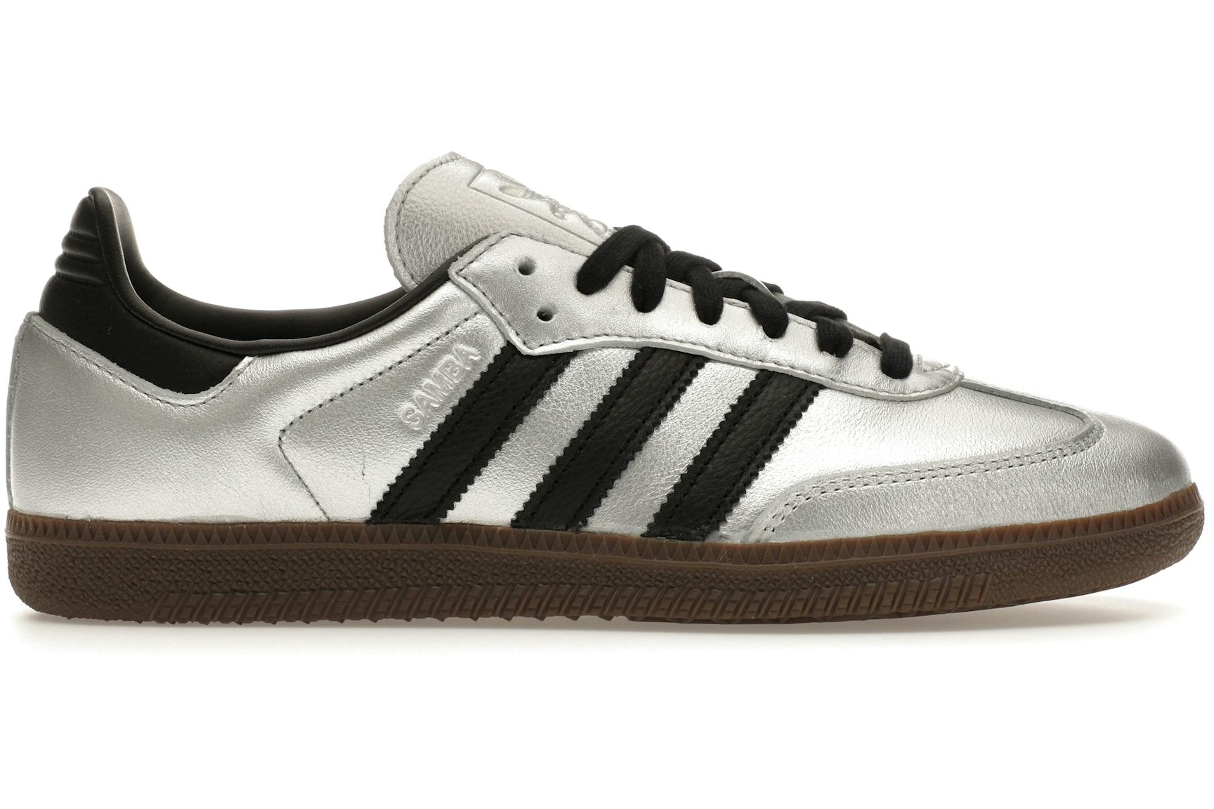 adidas Samba OG Silver Metallic Black Gum (Women's)-1