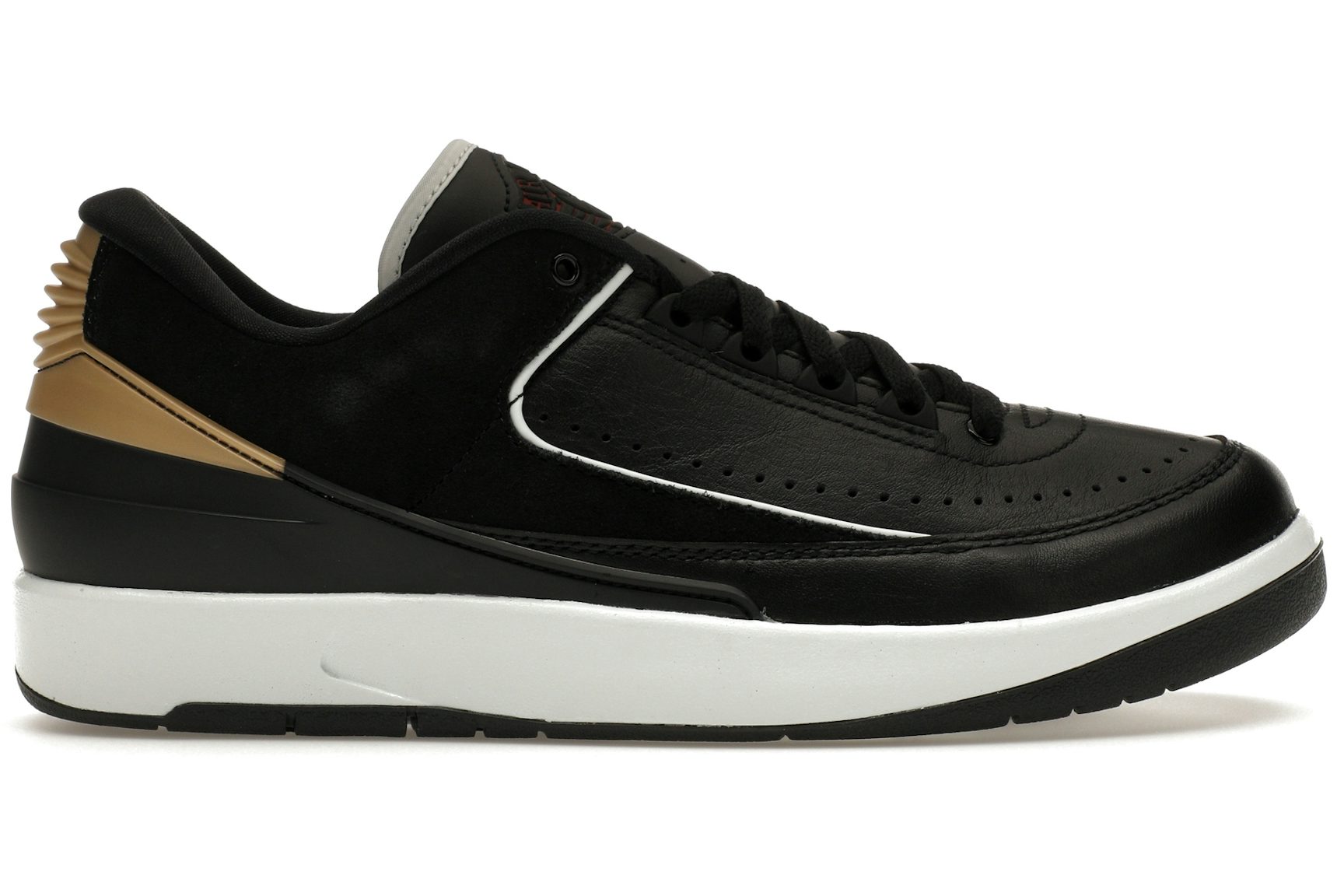 Jordan 2 Retro Low Black Metallic Gold (Women's)