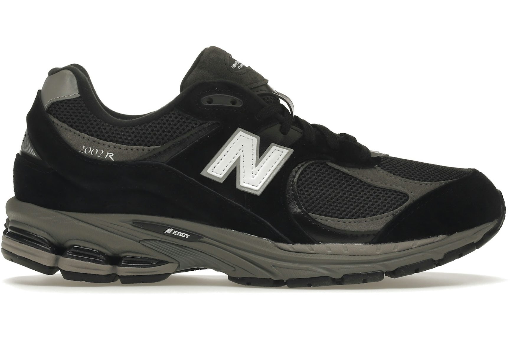 New Balance 2002R Black Dark Grey White-1