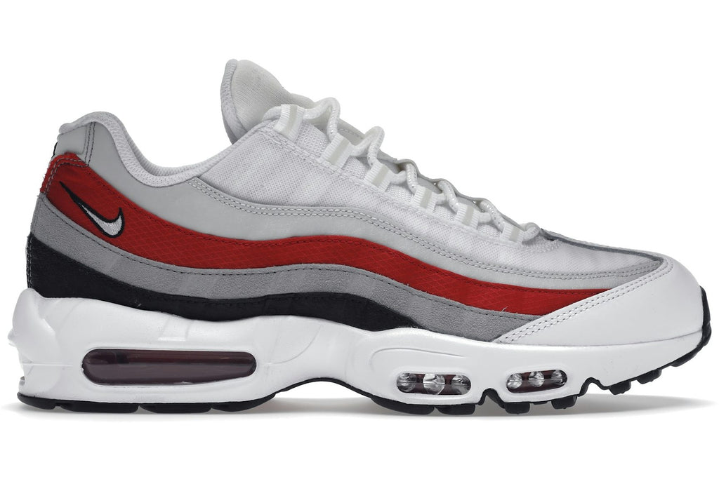 Nike Air Max 95 White Varsity Red Particle Gray