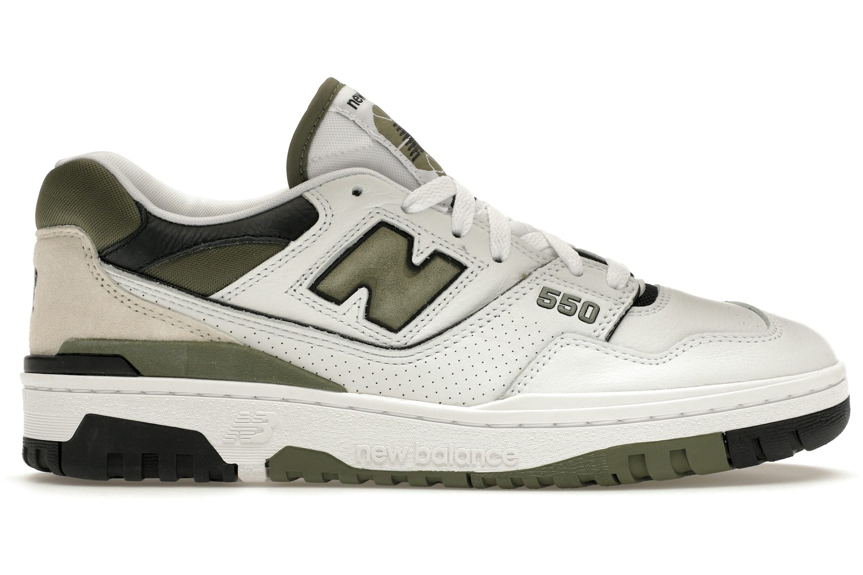 New Balance 550 White Dark Olivine-1