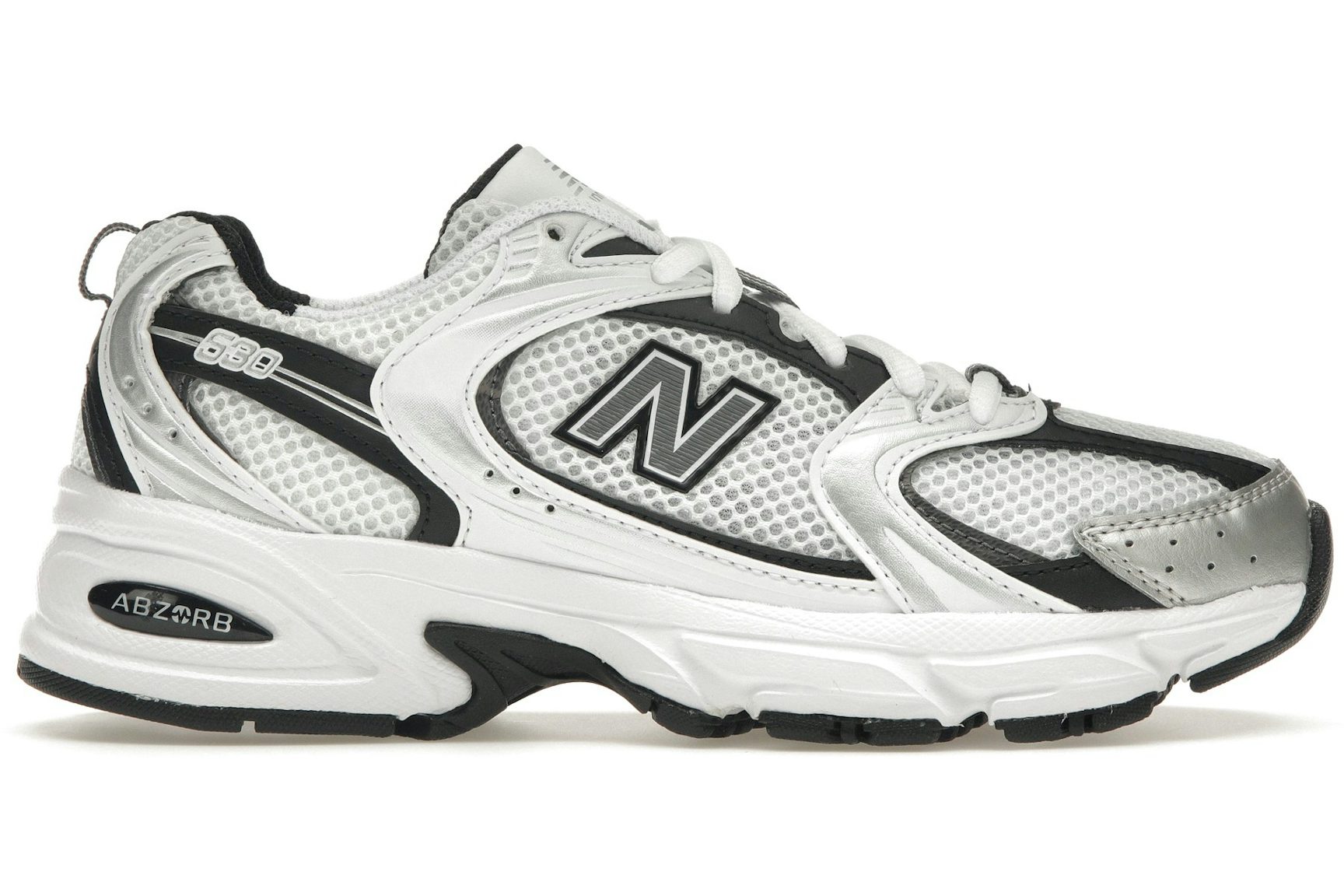 New Balance 530 White Silver Metallic Black