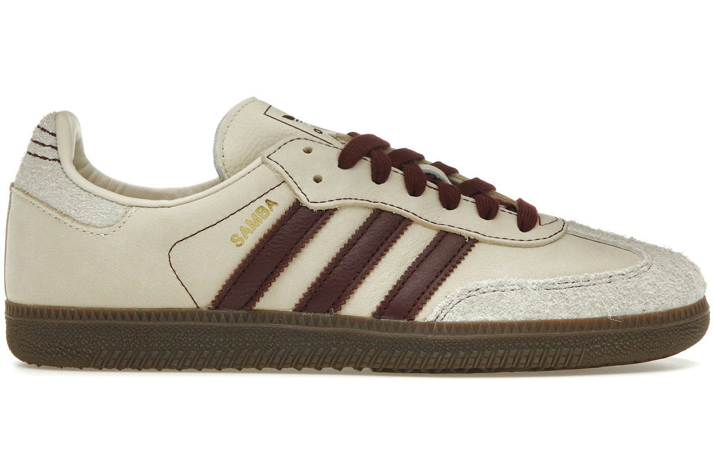 adidas Samba OG Wonder White Maroon (Women's)-1