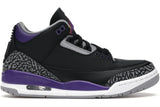 Jordan 3 Retro Black Court Purple