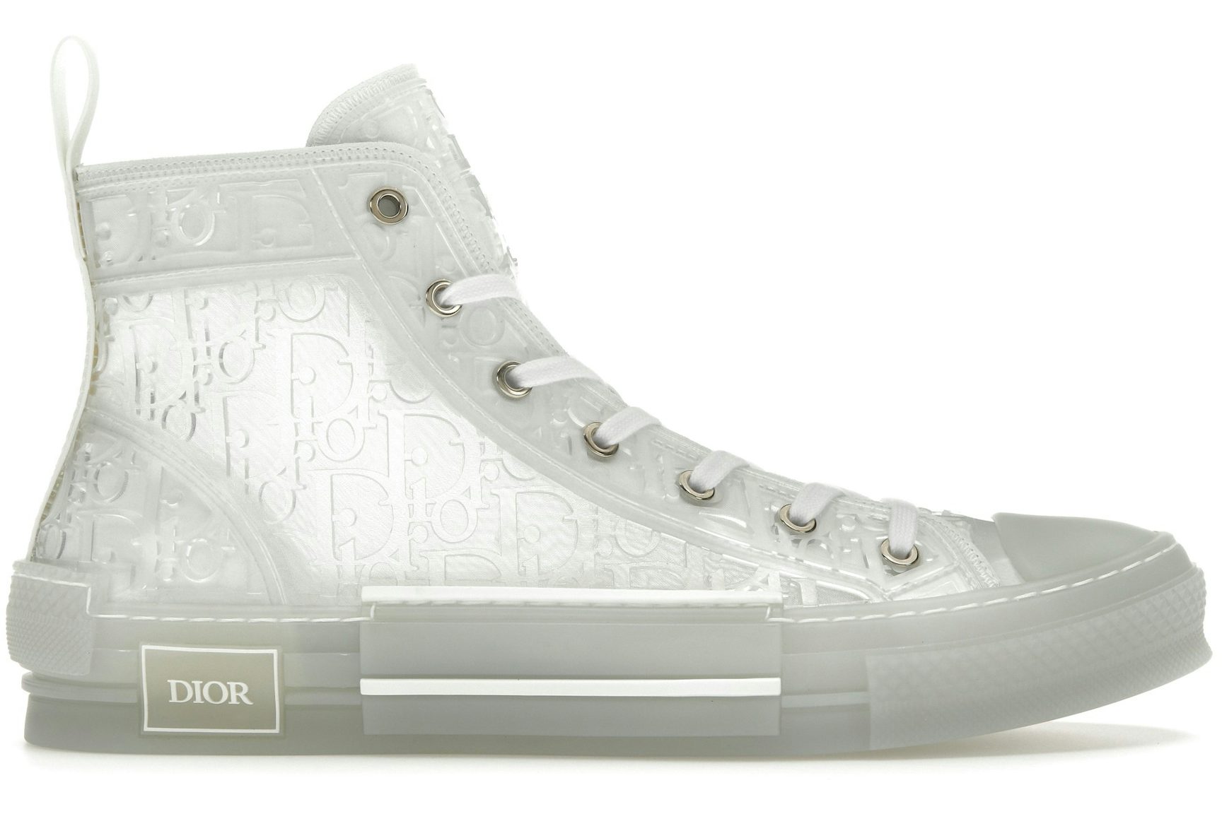 Dior B23 High Top White Raised Oblique-1