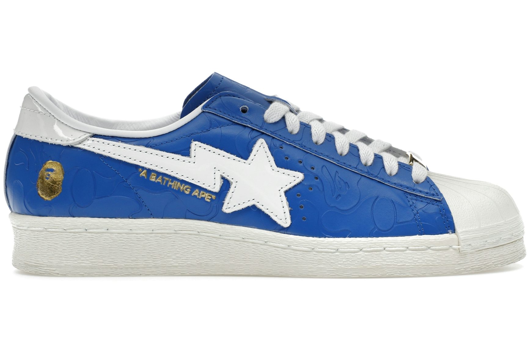 adidas Superstar Vintage Bape Blue White-1