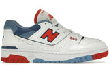 New Balance 550 White True Red Atlantic Blue