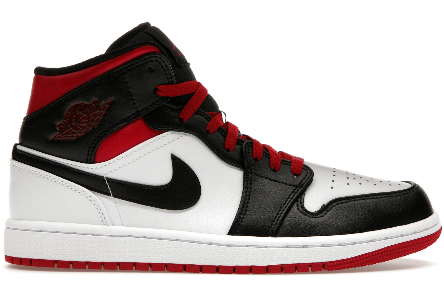 Jordan 1 Mid Gym Red Black Toe