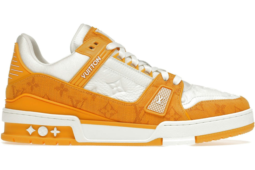 Louis Vuitton Trainer Yellow Monogram Denim White