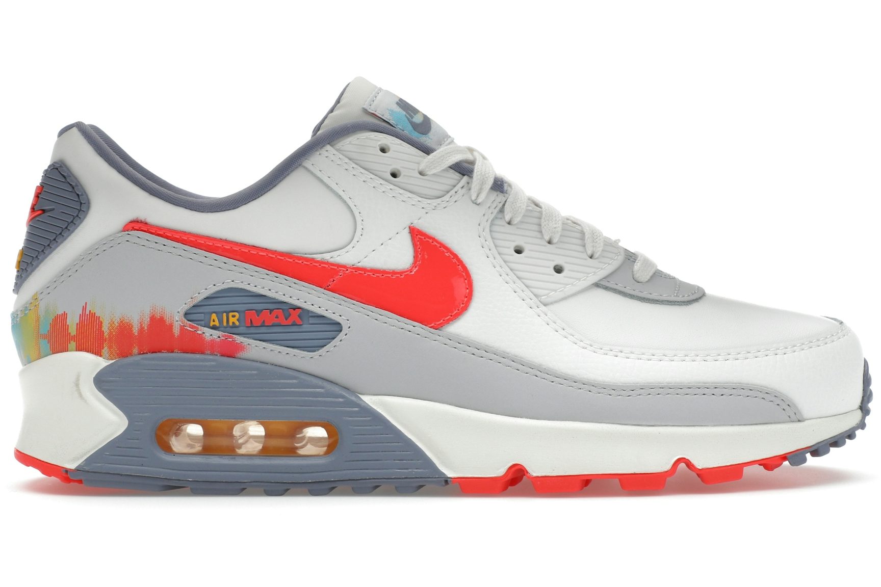 Nike Air Max 90 Premium Summit White Ashen Slate Pure Platinum Bright Crimson