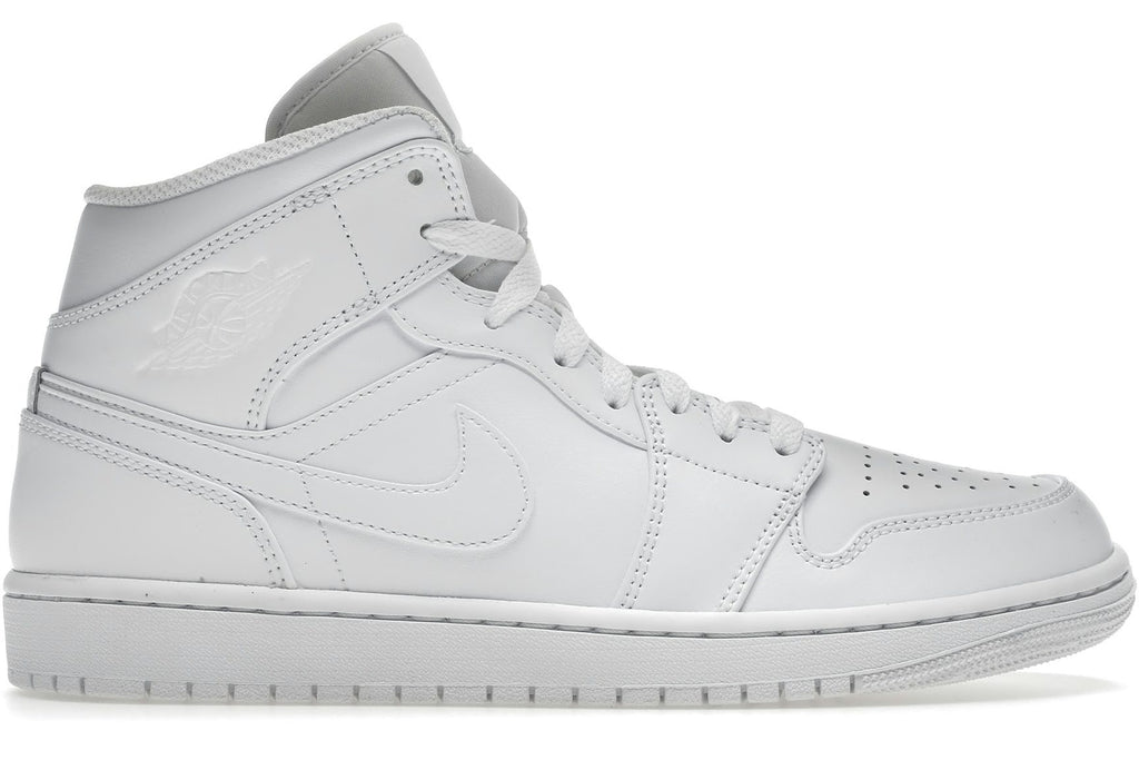 Jordan 1 Mid Triple White