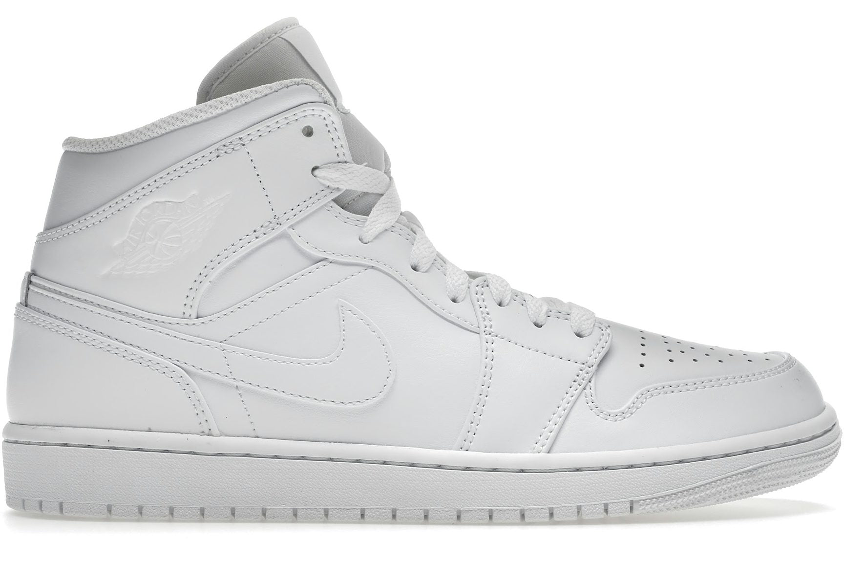 Jordan 1 Mid Triple White