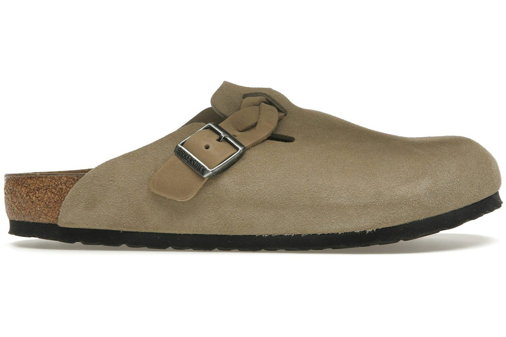 Birkenstock Boston Braided Suede Taupe-1