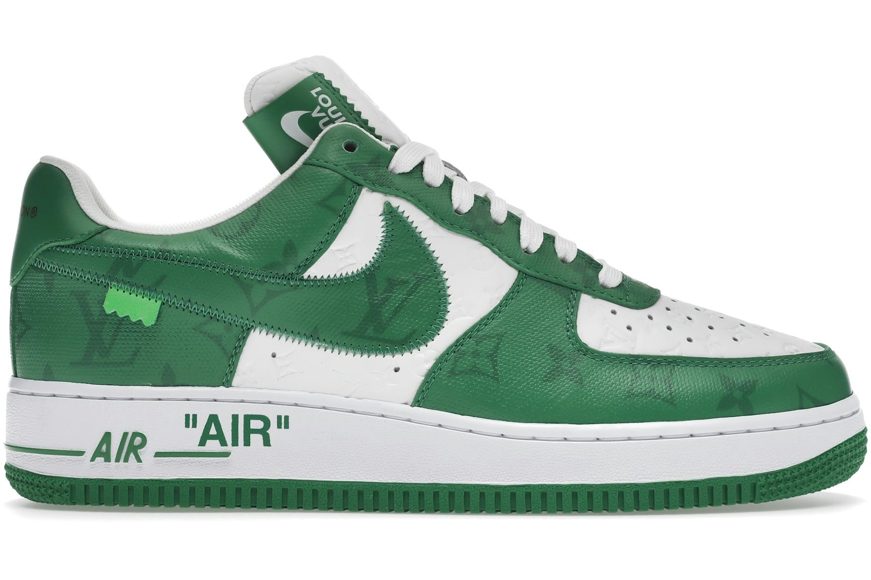 Louis Vuitton Nike Air Force 1 Low By Virgil Abloh White Green-1