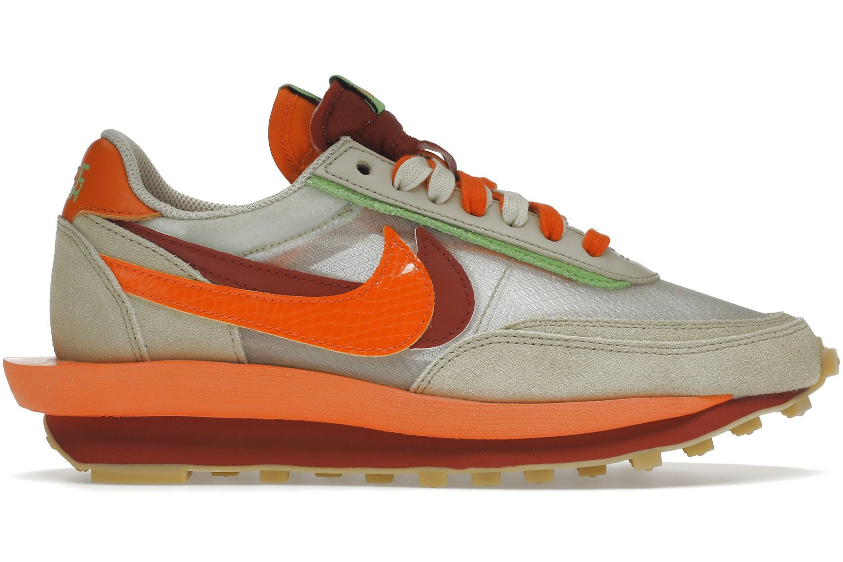 Nike LD Waffle sacai CLOT Kiss of Death Net Orange Blaze-1