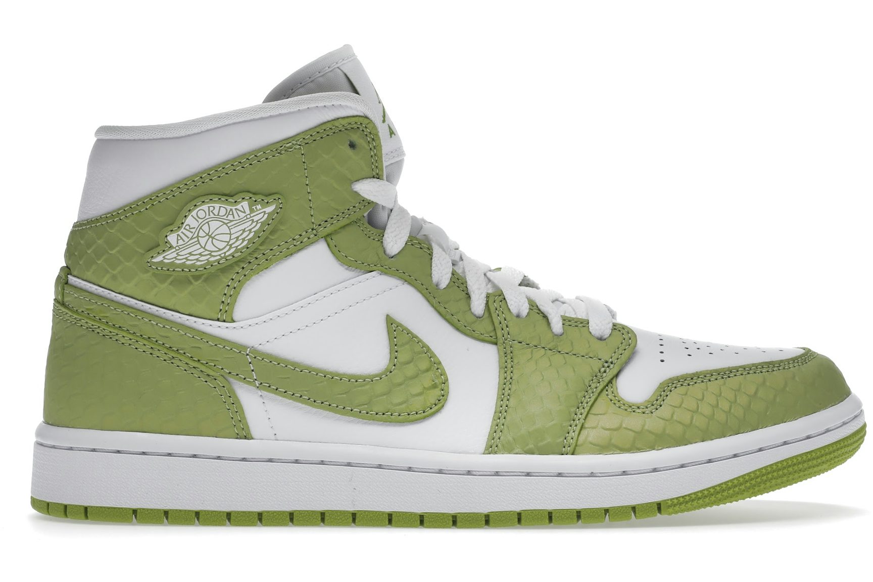 Jordan 1 Mid Green Python (Women's)