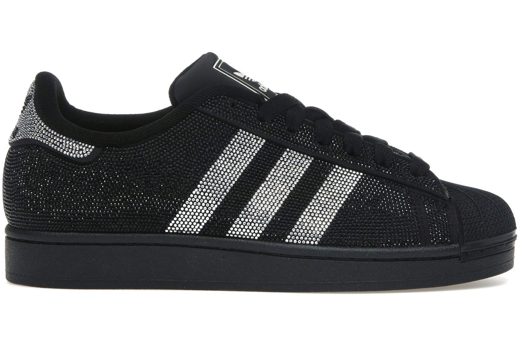 adidas Superstar II Rhinestone Black Silver (Women's)-1
